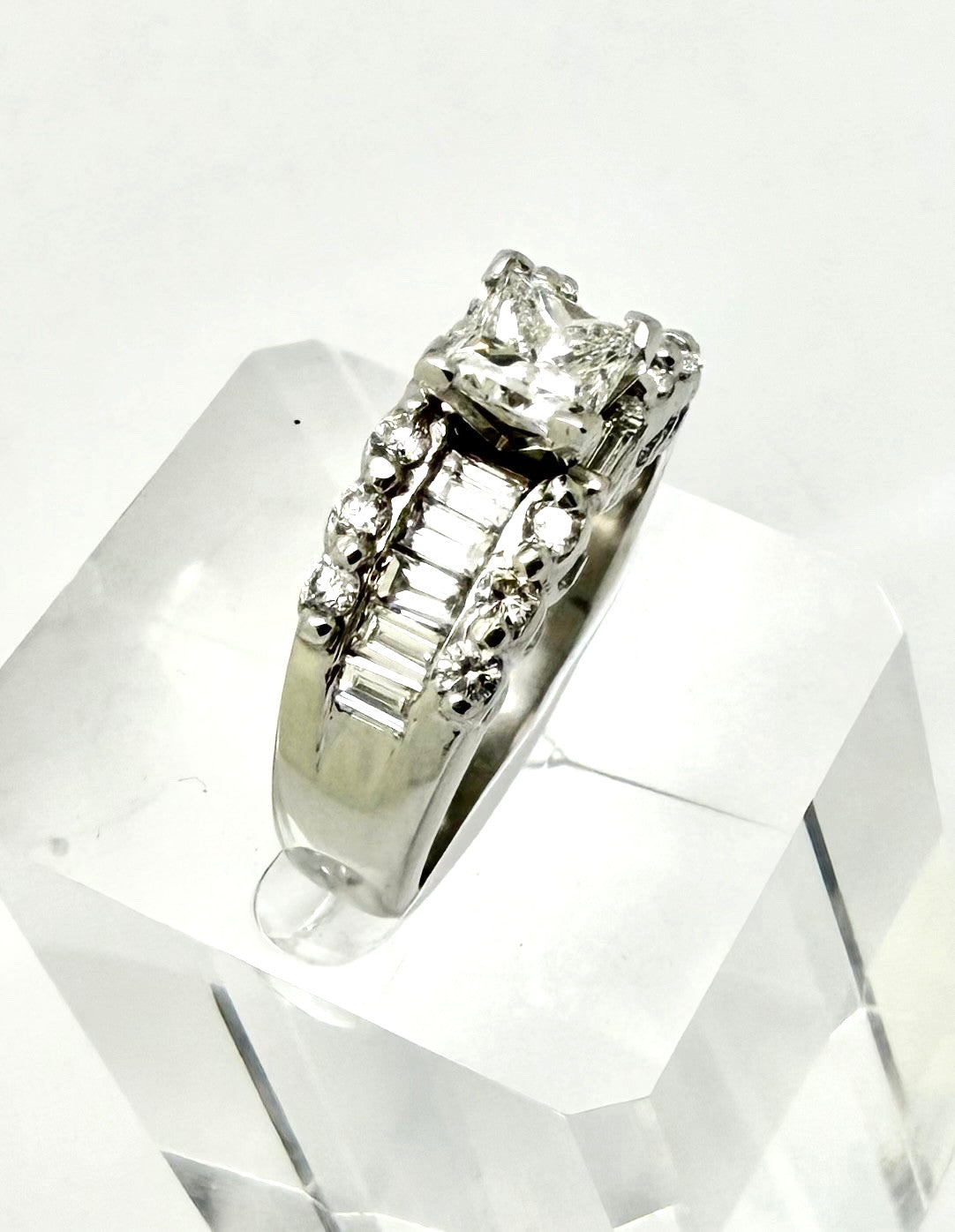 1.21ct Square Modified Brilliant Diamond Statement Ring — GIA Certified, Platinum