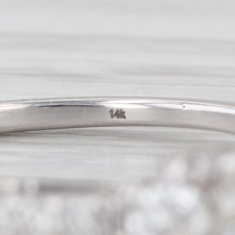 0.62ct Round Brilliant Diamond Cathedral Engagement Ring — GIA Certified, 14k White Gold