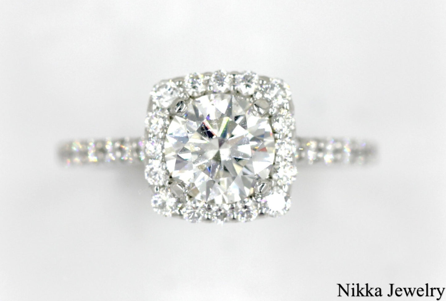 1.09ct Round Brilliant Diamond Engagement Ring — GIA Certified, 18k White Gold