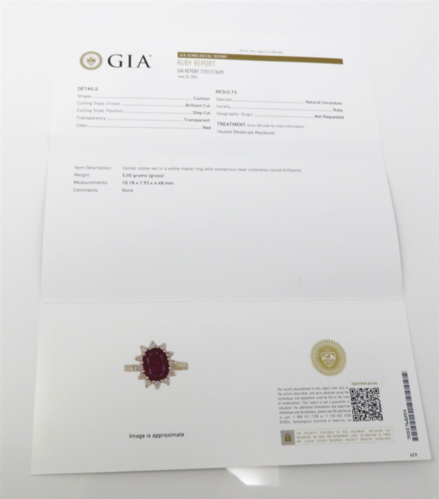 3.18ct Diamond & Ruby 3D Halo Ring — GIA Certified, 18k Two-Tone Gold