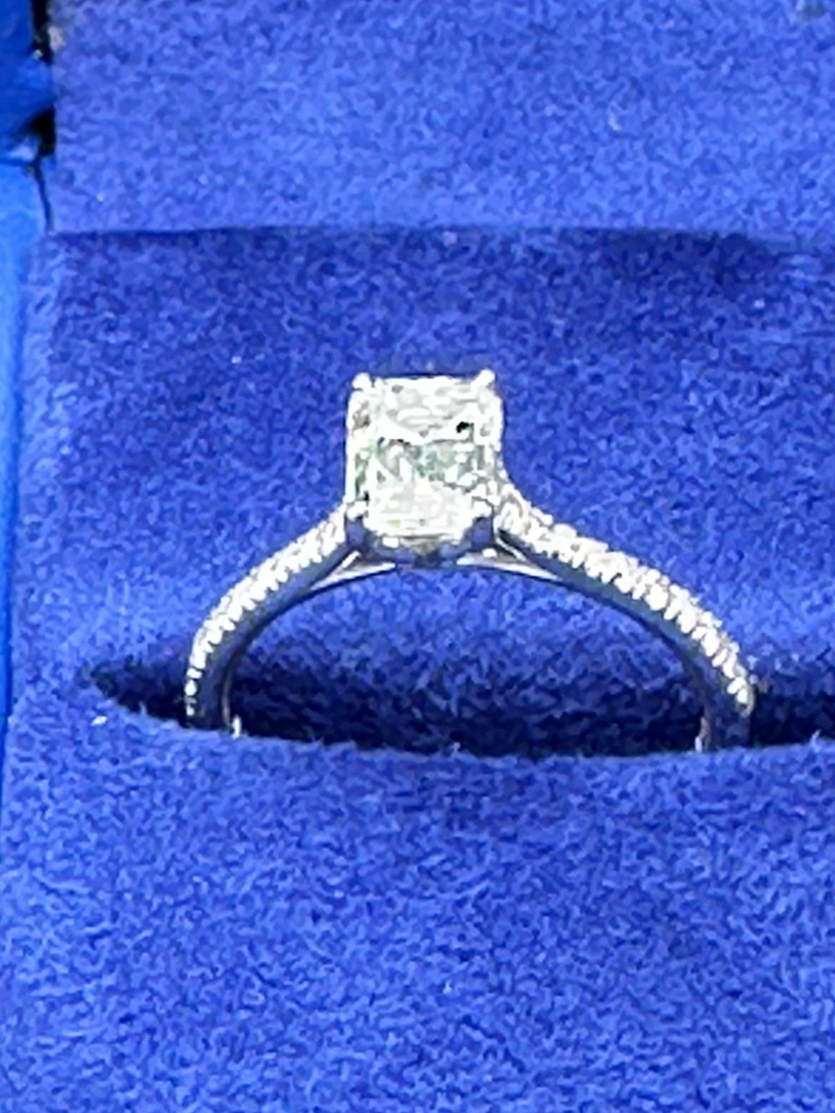 1.01ct Emerald Cut Diamond Engagement Ring — GIA Certified, 18k White Gold