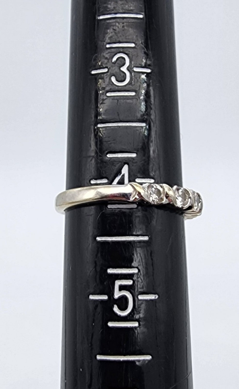 0.34ct Round Brilliant Diamond Row Band Ring — GIA Certified, 14k White Gold