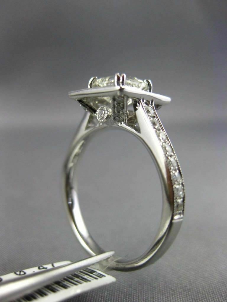 1.48ct Asscher Diamond 3D Halo Engagement Ring — GIA Certified, 14k White Gold