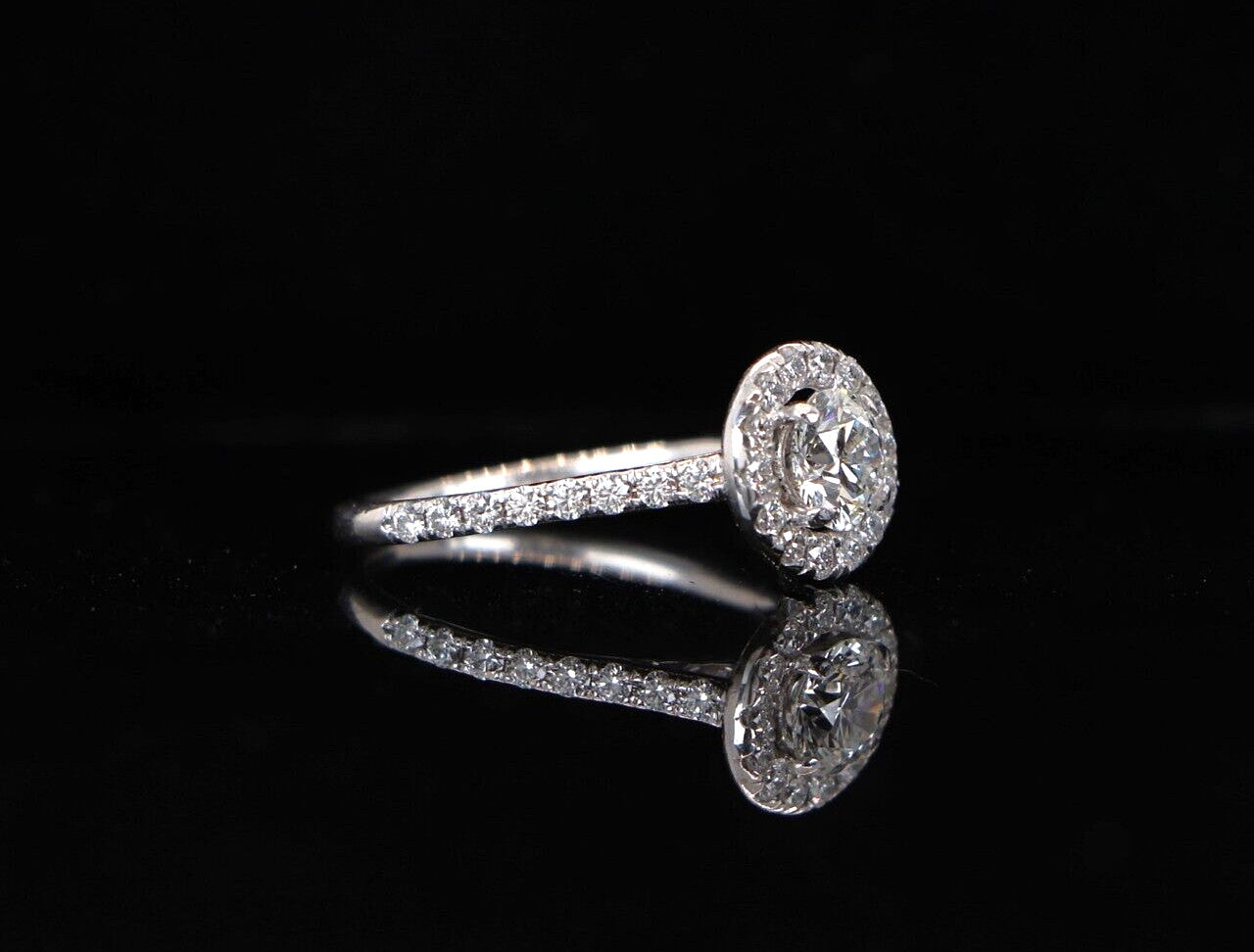 0.65ct Round Brilliant Diamond Engagement Ring — GIA Certified, 18k White Gold