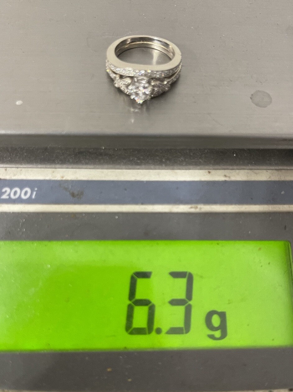 0.50ct Heart Brilliant Diamond Wedding Ring — GIA Certified, 14k White Gold