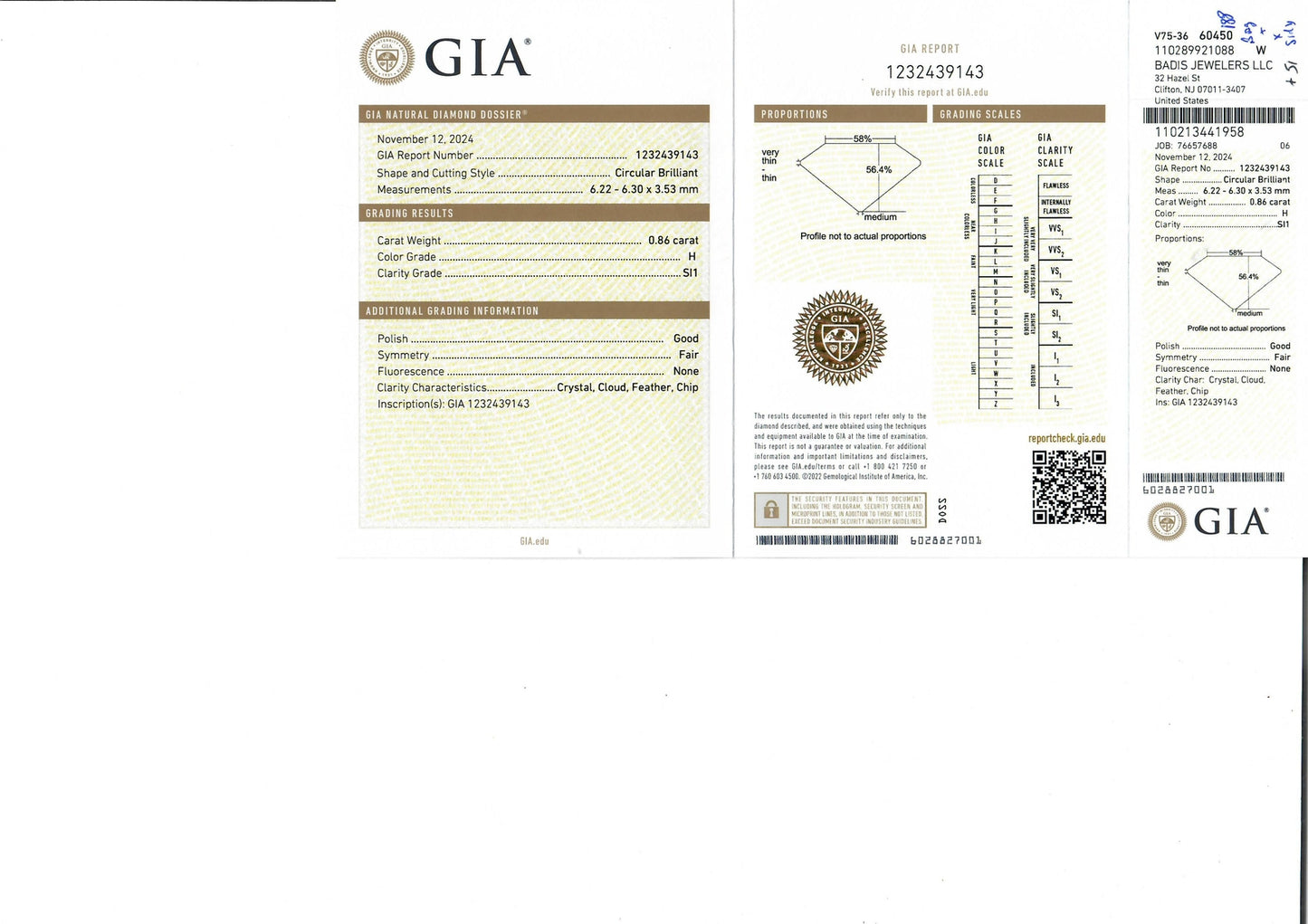 0.86ct Round Brilliant Hearts & Arrows Diamond Ring — GIA Certified, 14k Gold