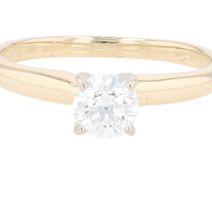 0.37ct Round Brilliant Diamond Solitaire Ring — GIA Certified, 14k Yellow Gold