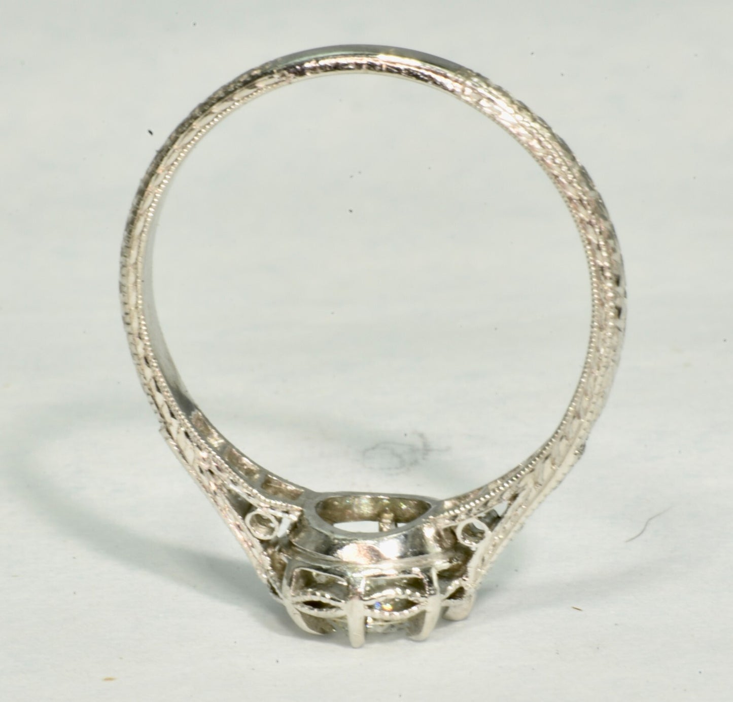 0.49ct Round Brilliant Art Deco Diamond Ring — GIA Certified, Platinum
