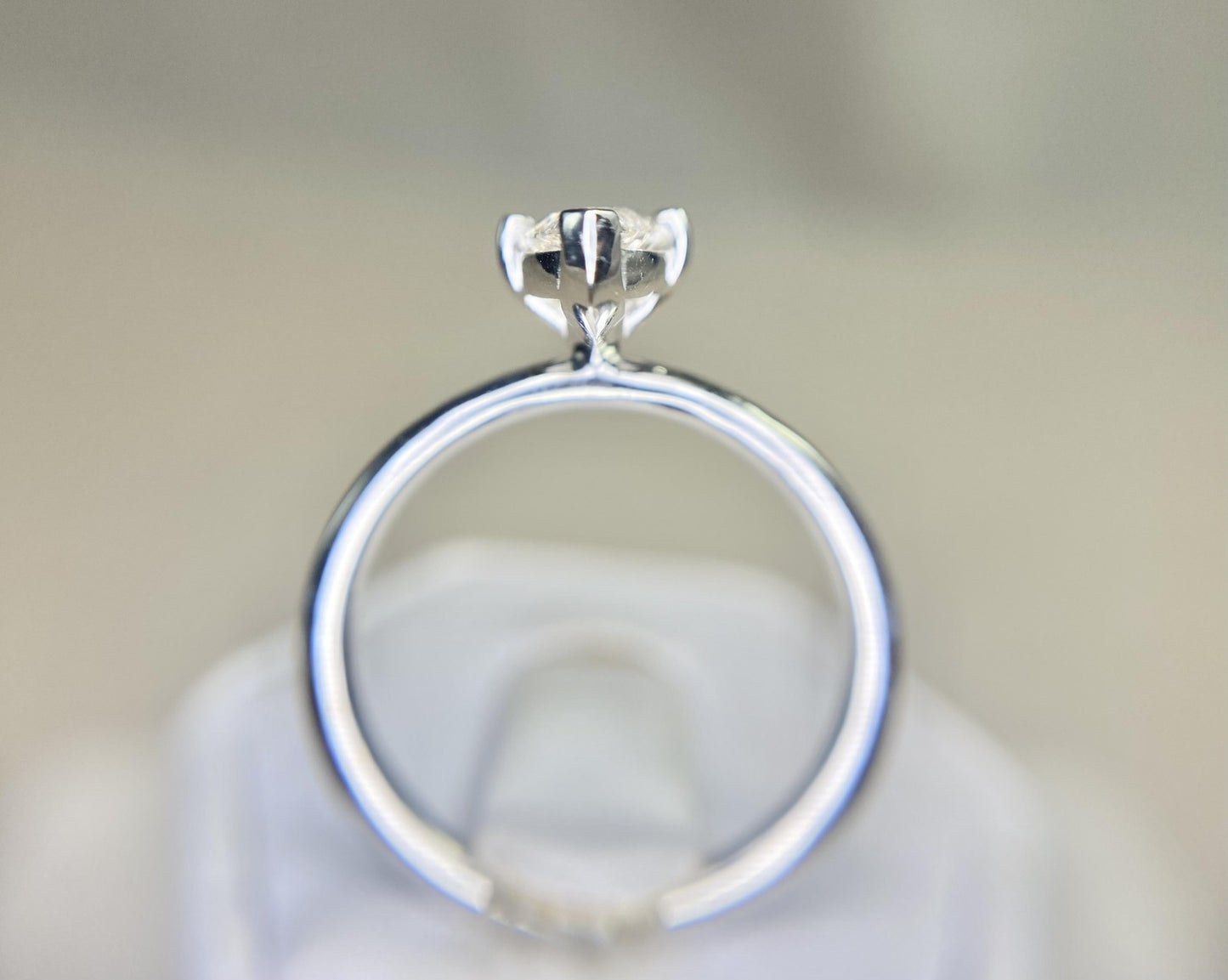 1.06ct Marquise Diamond Solitaire Ring — GIA Certified, 14k White Gold