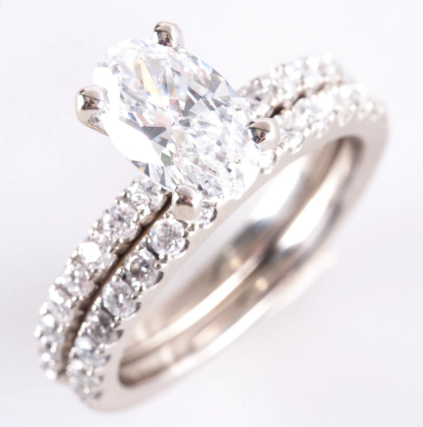 1.68ct Oval Diamond Engagement Ring — GIA Certified, 14k White Gold