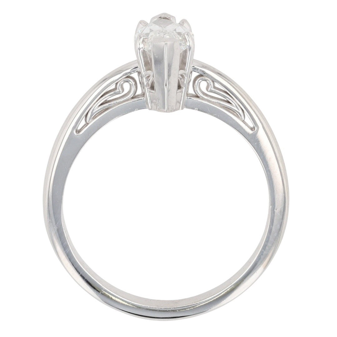 1.03ct Marquise Diamond Solitaire Engagement Ring — GIA Certified, 14k White Gold