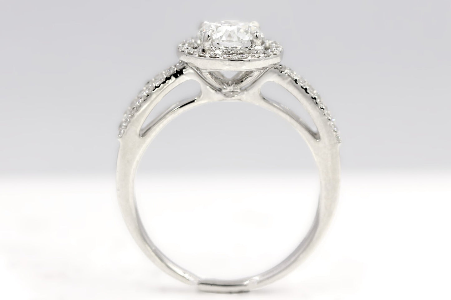 1.05ct Round Brilliant Diamond Engagement Ring — GIA Certified, 14k White Gold