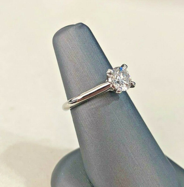 1.01ct Round Brilliant Diamond Solitaire Ring — GIA Certified, Platinum
