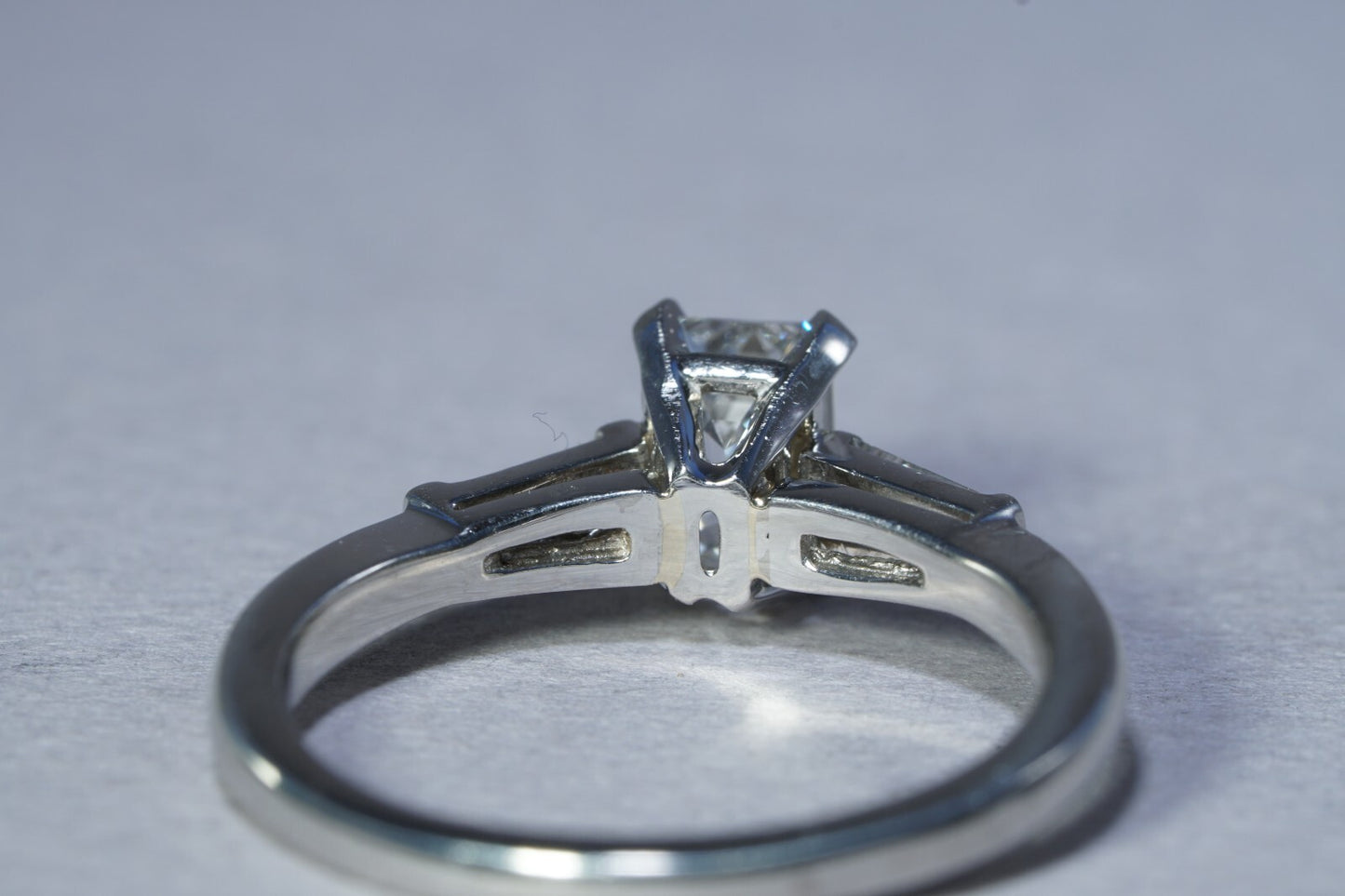 1.21ct Emerald Cut Diamond Three-Stone Ring — GIA Certified, 950 Platinum