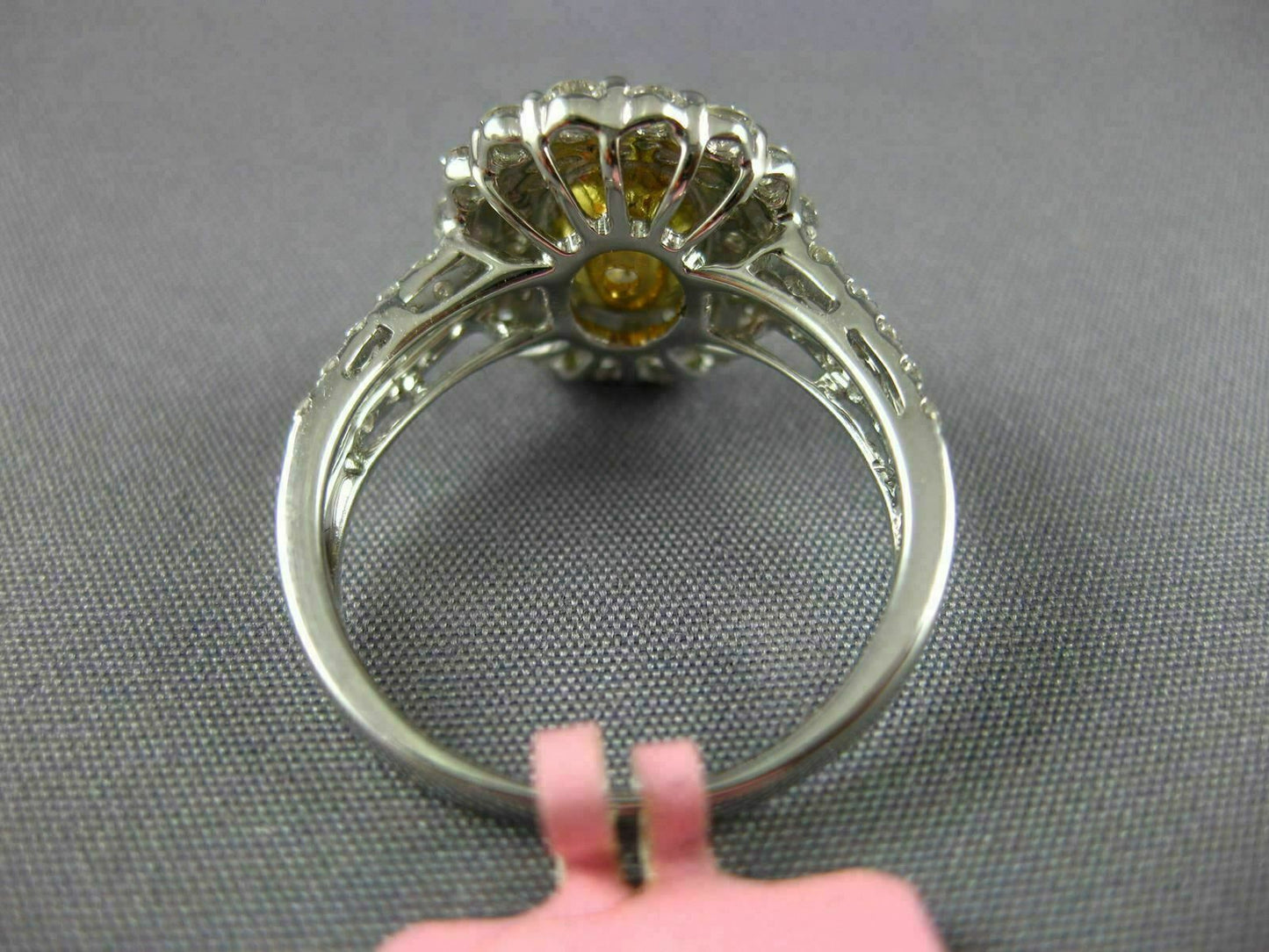 2.40ct Oval Diamond Halo Engagement Ring — GIA Certified, 18k Two-Tone Gold