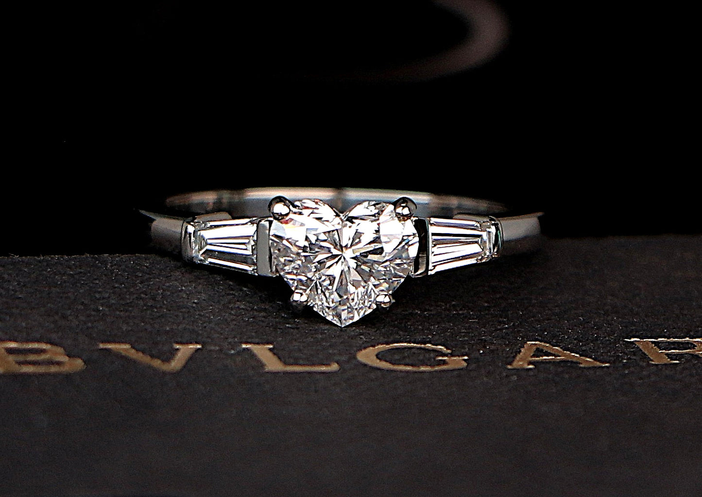 1.01ct Heart Diamond Bvlgari Griffe Ring — GIA Certified, Platinum