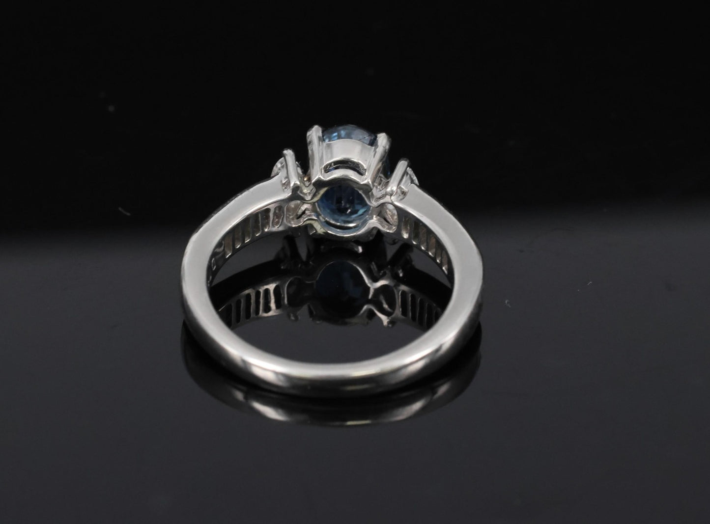 1.97ct Oval Blue Sapphire & Diamond Ring — GIA Certified, Platinum