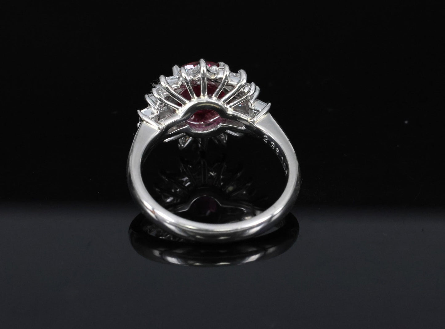 2.36ct Cushion Ruby & 1.02ct Diamond Ring — GIA Certified, Platinum
