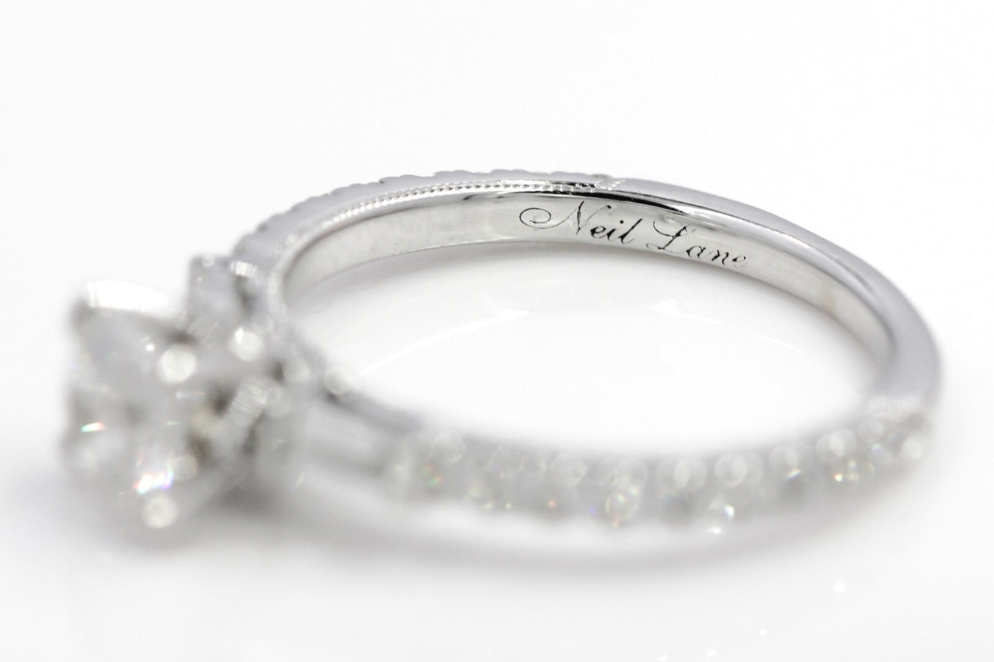 0.70ct Round Brilliant Diamond Halo Engagement Ring — GIA Certified, 14k White Gold