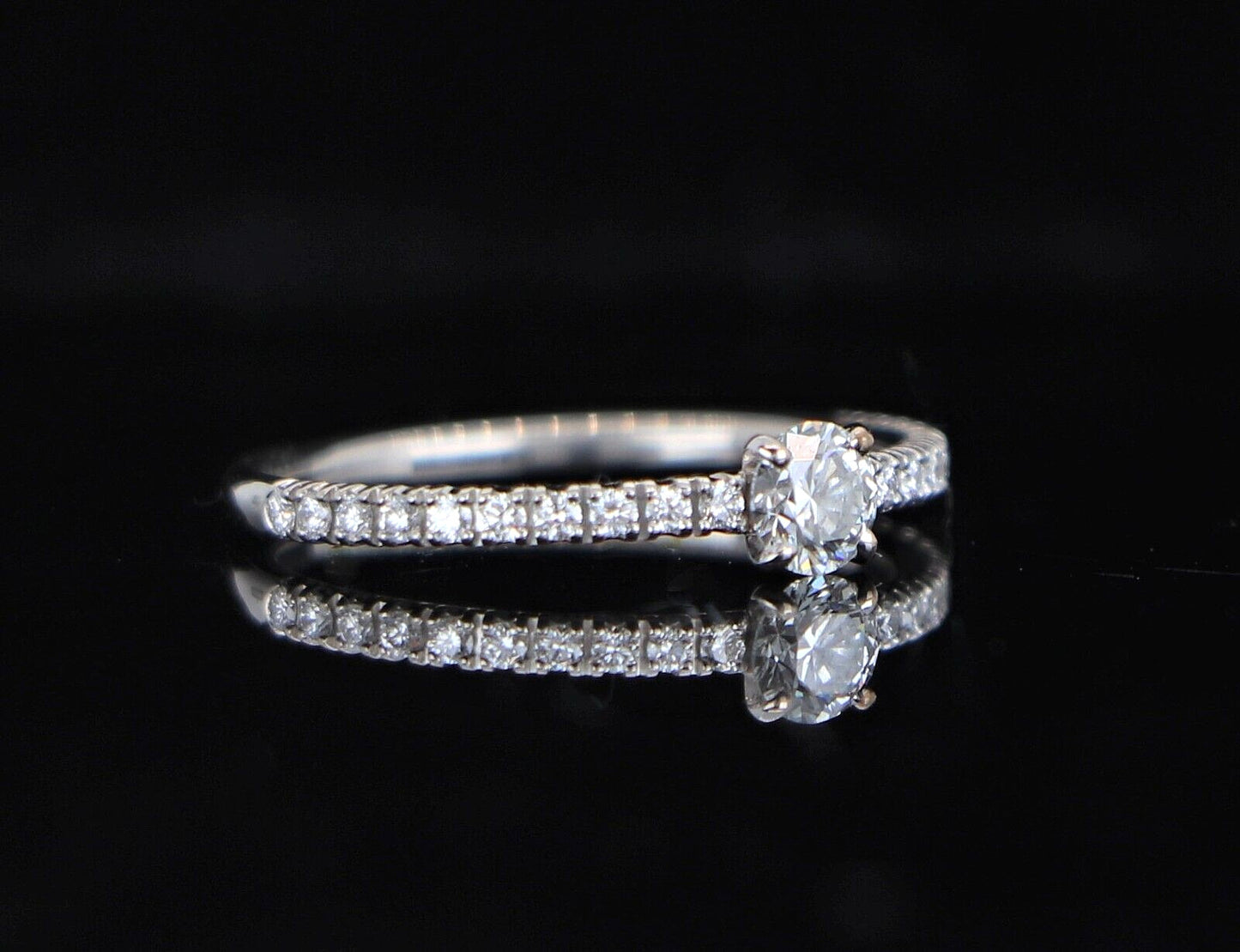 0.19ct Round Brilliant Diamond Solitaire Ring — GIA Certified, Platinum