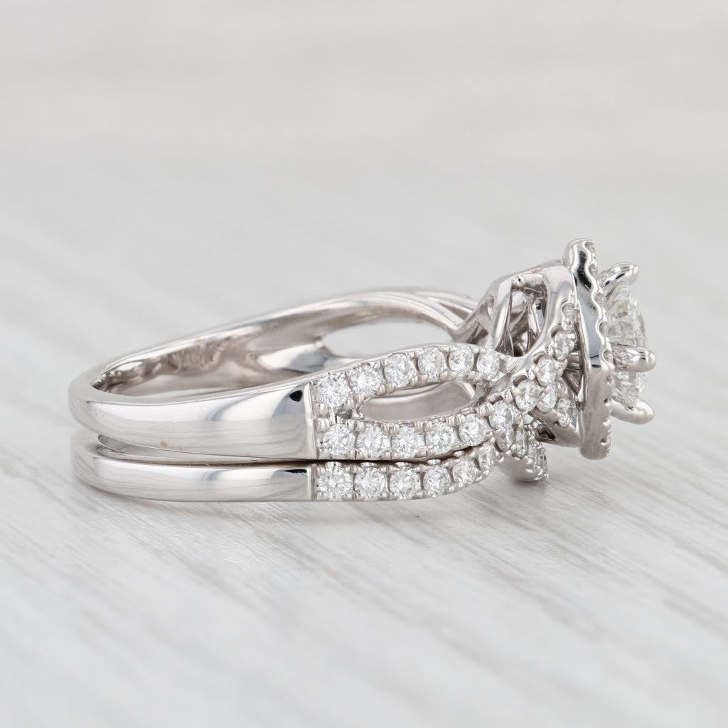 0.70ct Round Brilliant Diamond Halo Engagement Ring — GIA Certified, 14k Gold