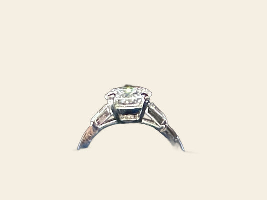 2.18ct Round Brilliant Diamond Vintage Engagement Ring — GIA Certified, Platinum