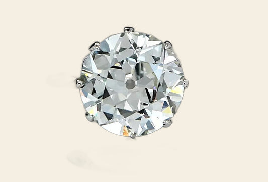4.60ct Old European Brilliant Diamond Engagement Ring — GIA Certified, Platinum