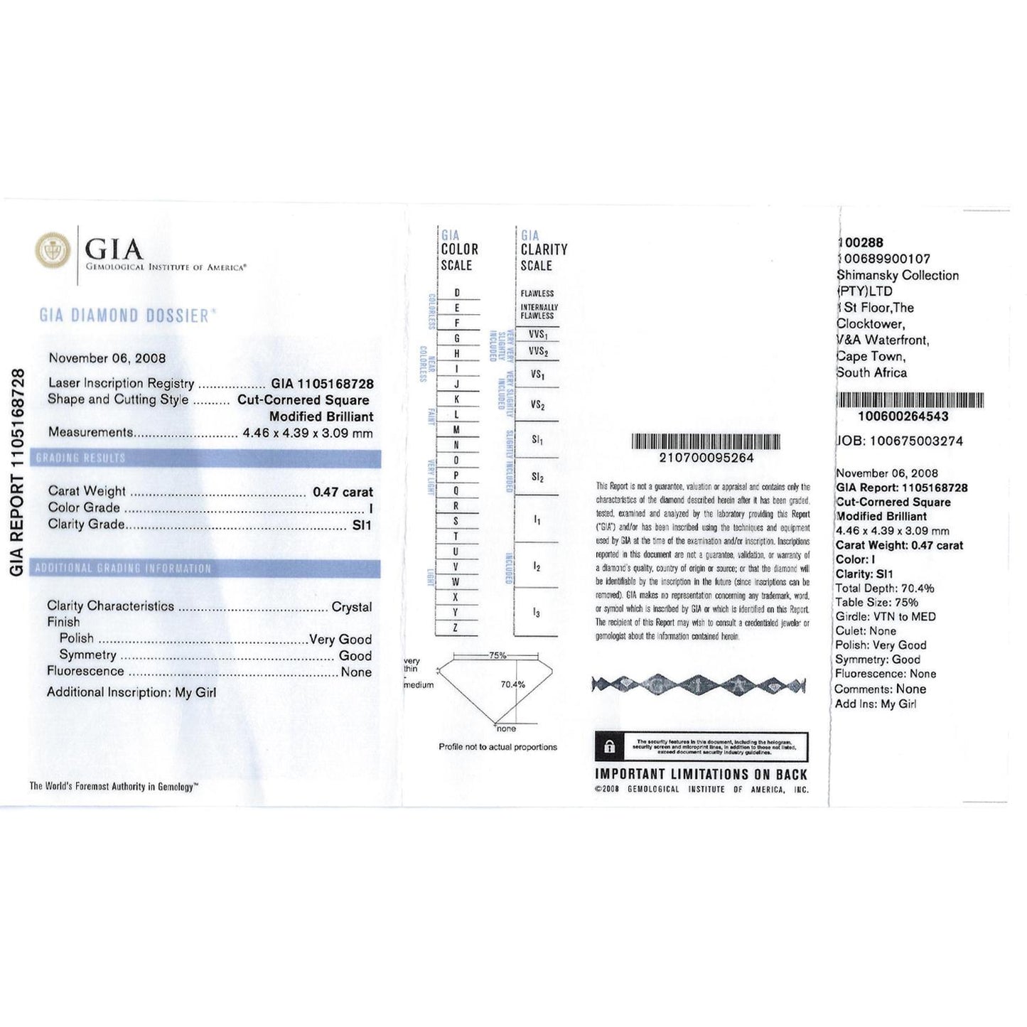 0.47ct Princess Diamond Wedding Ring Set — GIA Certified, 14k & 18k White Gold