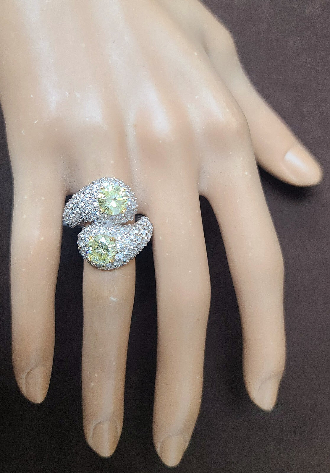 1.45ct Round Brilliant Fancy Light Yellow Diamond Ring — GIA Certified, 18k White & Yellow Gold