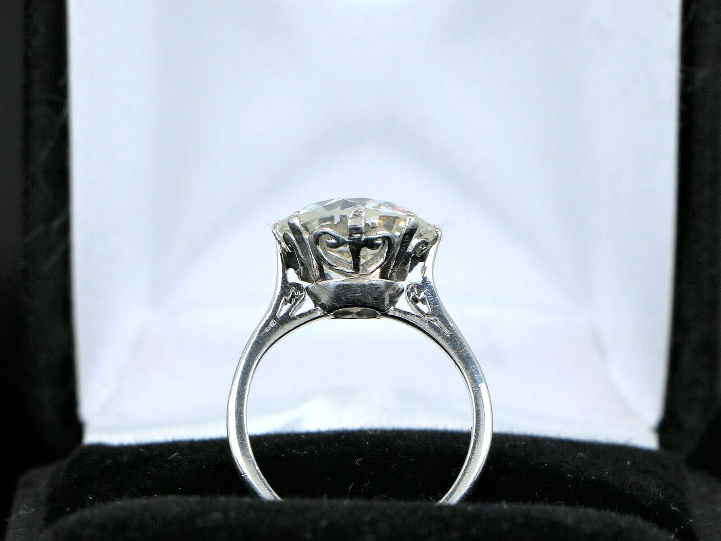 4.60ct Old European Brilliant Diamond Engagement Ring — GIA Certified, Platinum