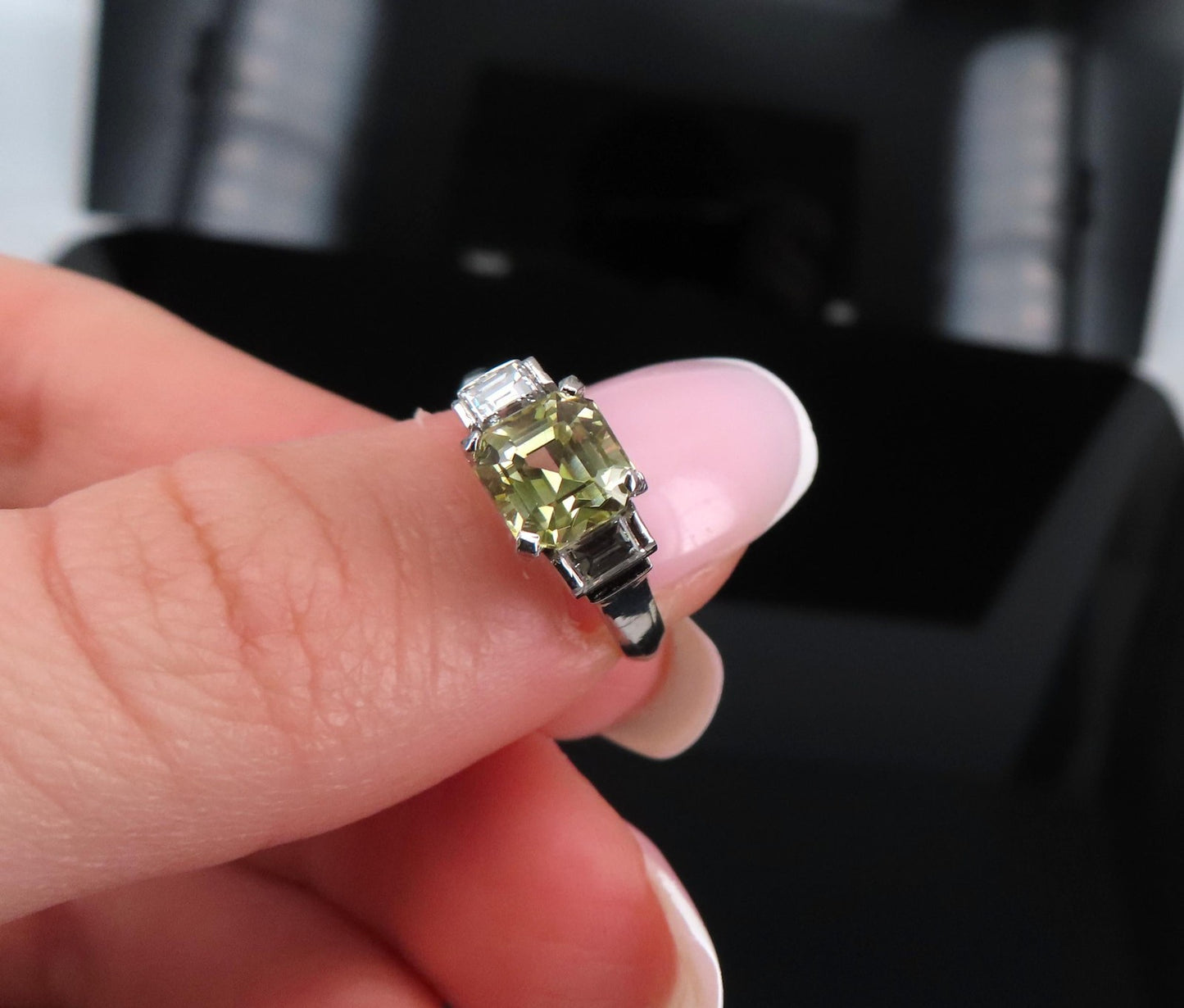 1.87ct Yellow Sapphire & 0.45ct Diamond Ring — GIA Certified, Platinum