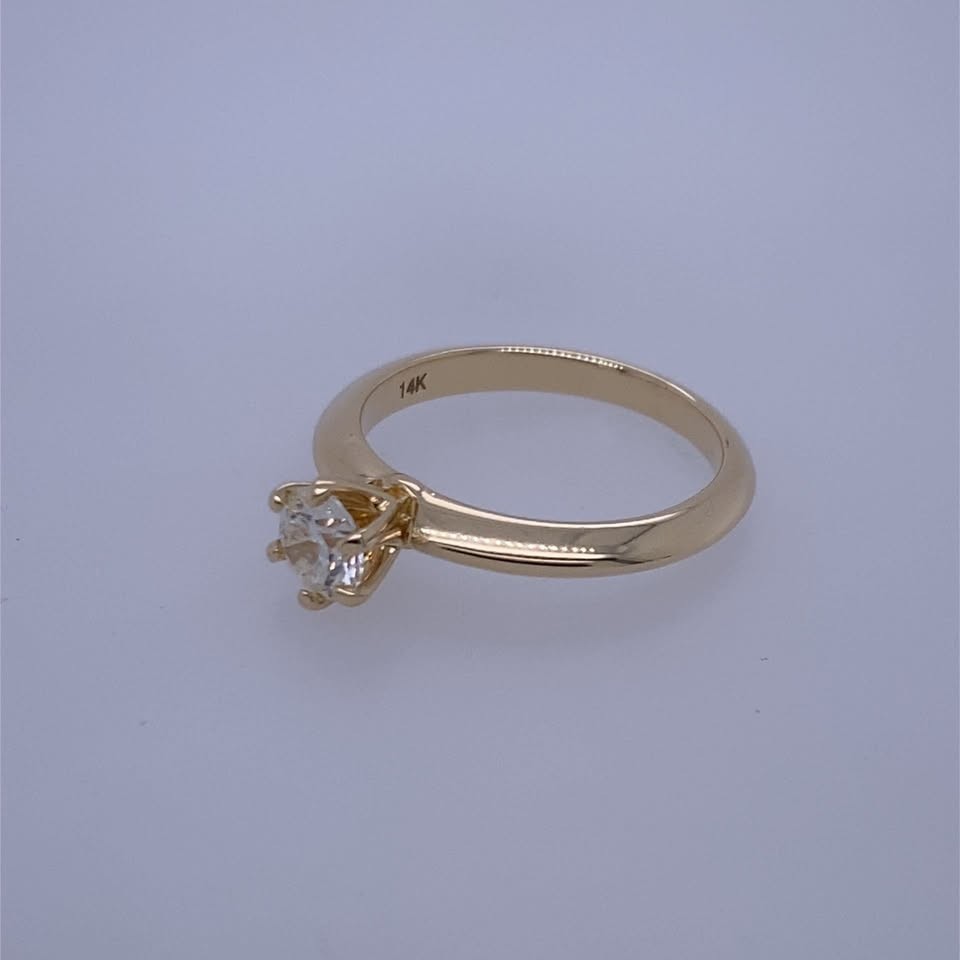 0.50ct Round Brilliant Diamond Cartier Ring — GIA Certified, 18k White Gold
