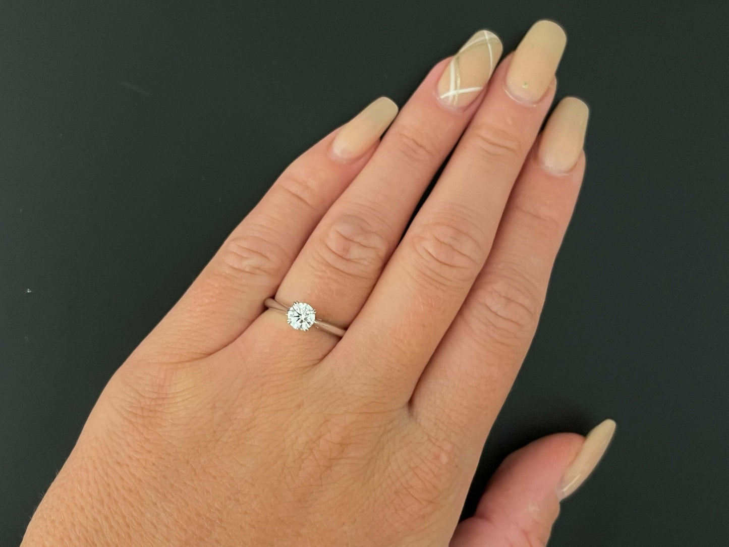 0.57ct Round Brilliant Diamond Solitaire Ring — GIA Certified, Platinum