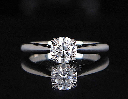0.55ct Round Brilliant Diamond Solitaire Ring — GIA Certified, Platinum