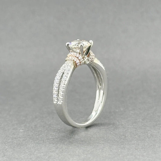 0.95ct Round Brilliant Diamond Engagement Ring — GIA Certified, 14k Two-Tone Gold