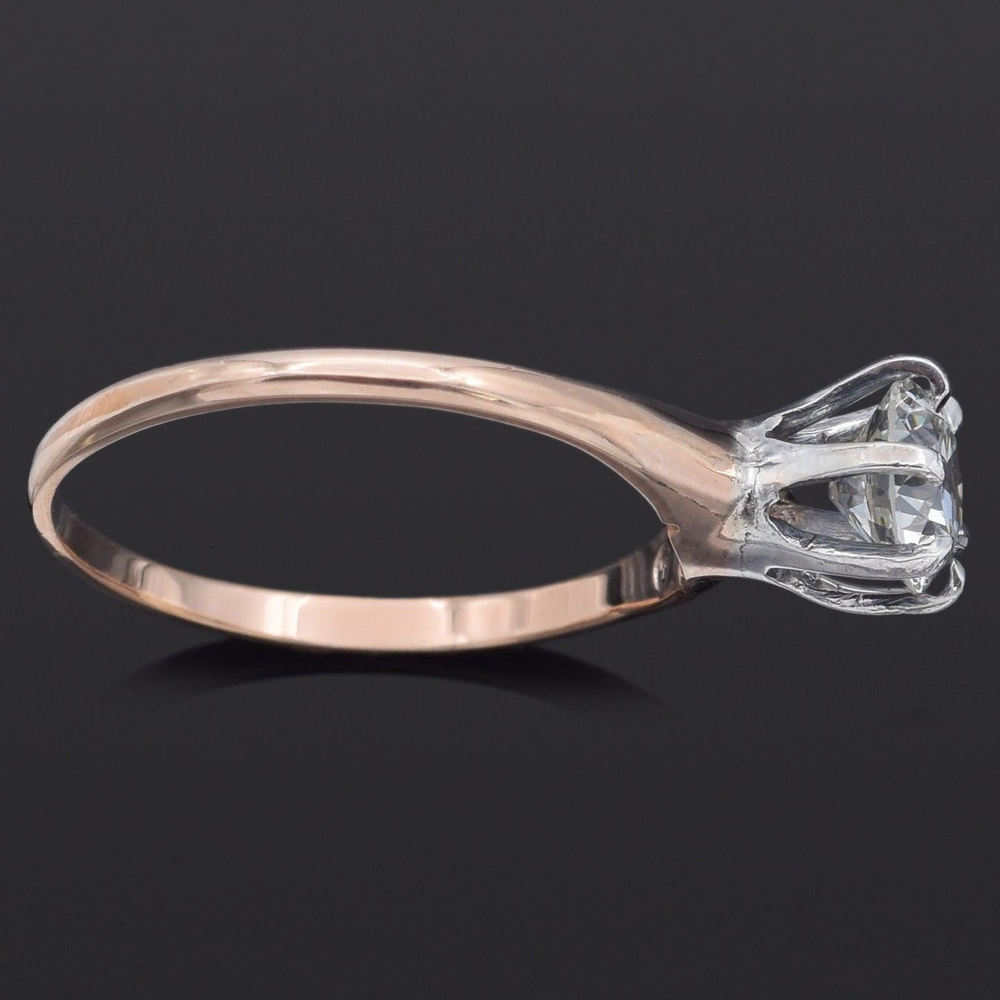 0.68ct Round Brilliant Diamond Band Ring — GIA Certified, 10k Yellow Gold