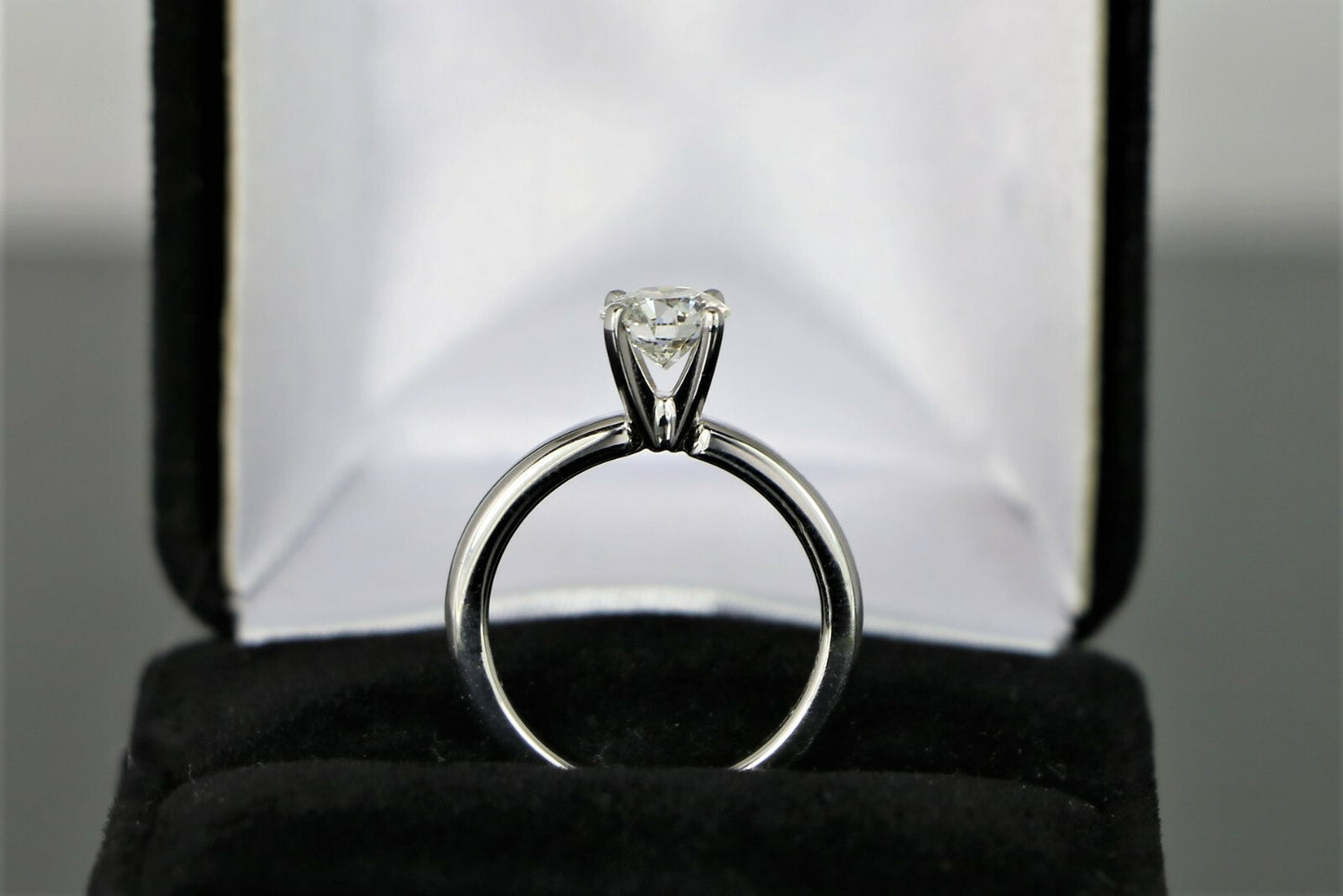 0.83ct Round Brilliant Diamond Solitaire Ring — GIA Certified, 14k White Gold