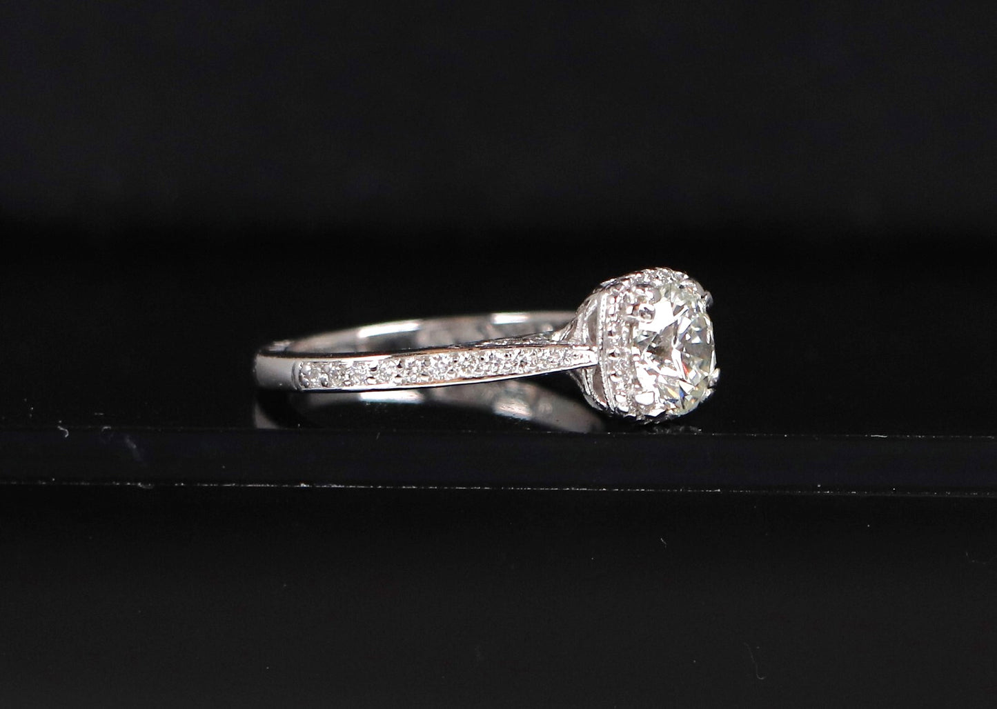 1.08ct Round Brilliant Diamond Engagement Ring — GIA Certified, Platinum