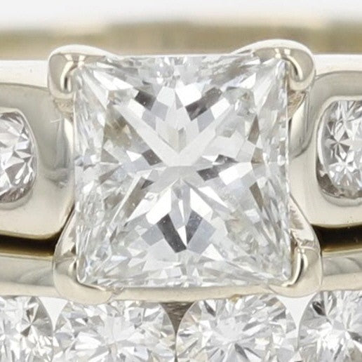 1.64ct Princess Cut Diamond Engagement Ring — GIA Certified, 14k Multi-Tone Gold