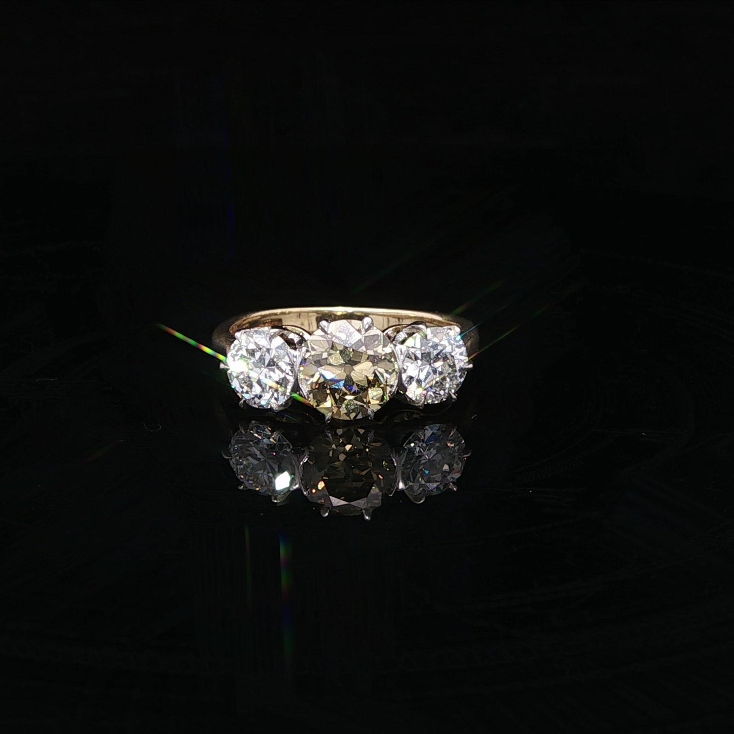 1.08ct Old Mine Cut Diamond Engagement Ring — GIA Certified, Platinum