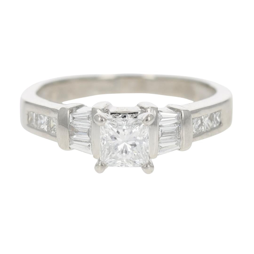 0.73ct Princess Cut Diamond Solitaire Ring — GIA Certified, Platinum