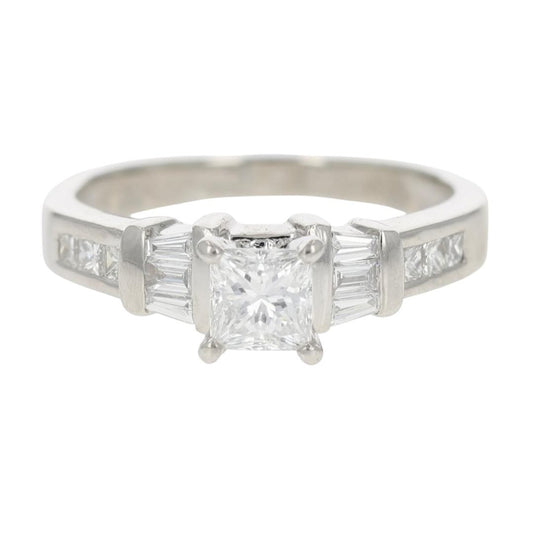 0.73ct Princess Cut Diamond Solitaire Ring — GIA Certified, Platinum