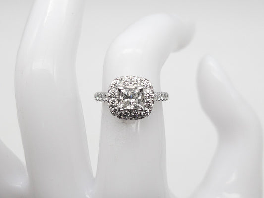 1.43ct Old European Cut Diamond Art Deco Ring — GIA Certified, Platinum with Sapphires