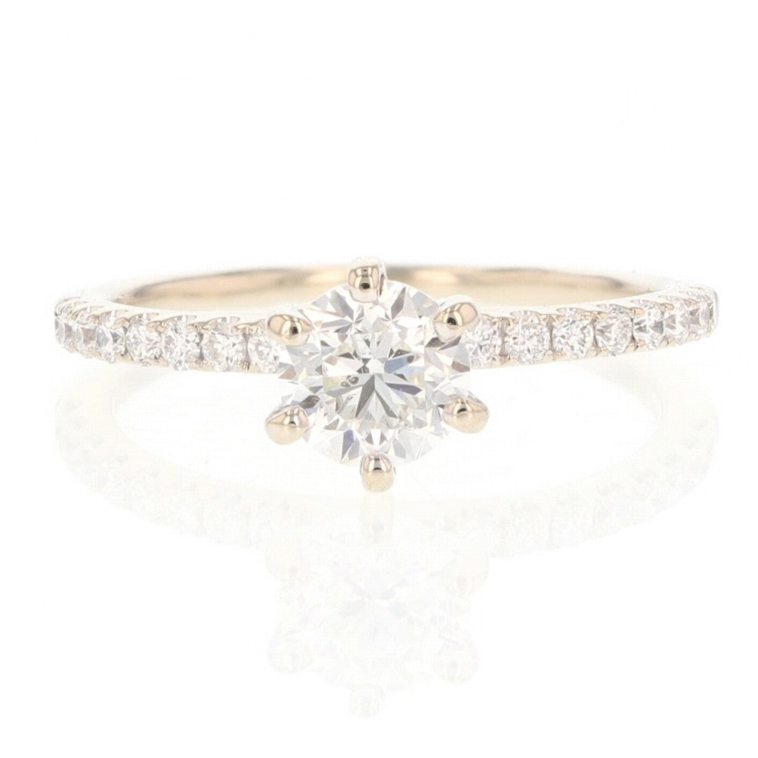 0.73ct Round Brilliant Diamond Solitaire Engagement Ring — GIA Certified, 14k White Gold