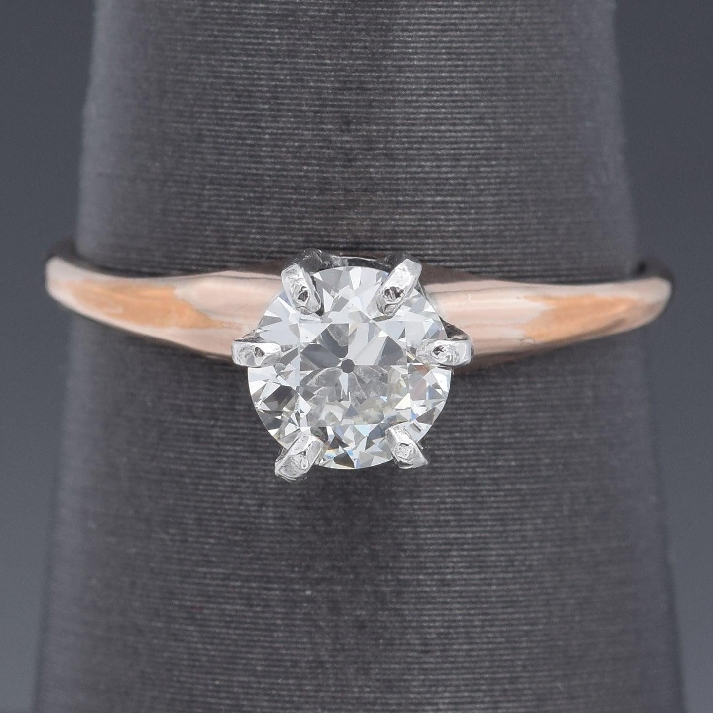 0.68ct Round Brilliant Diamond Band Ring — GIA Certified, 10k Yellow Gold