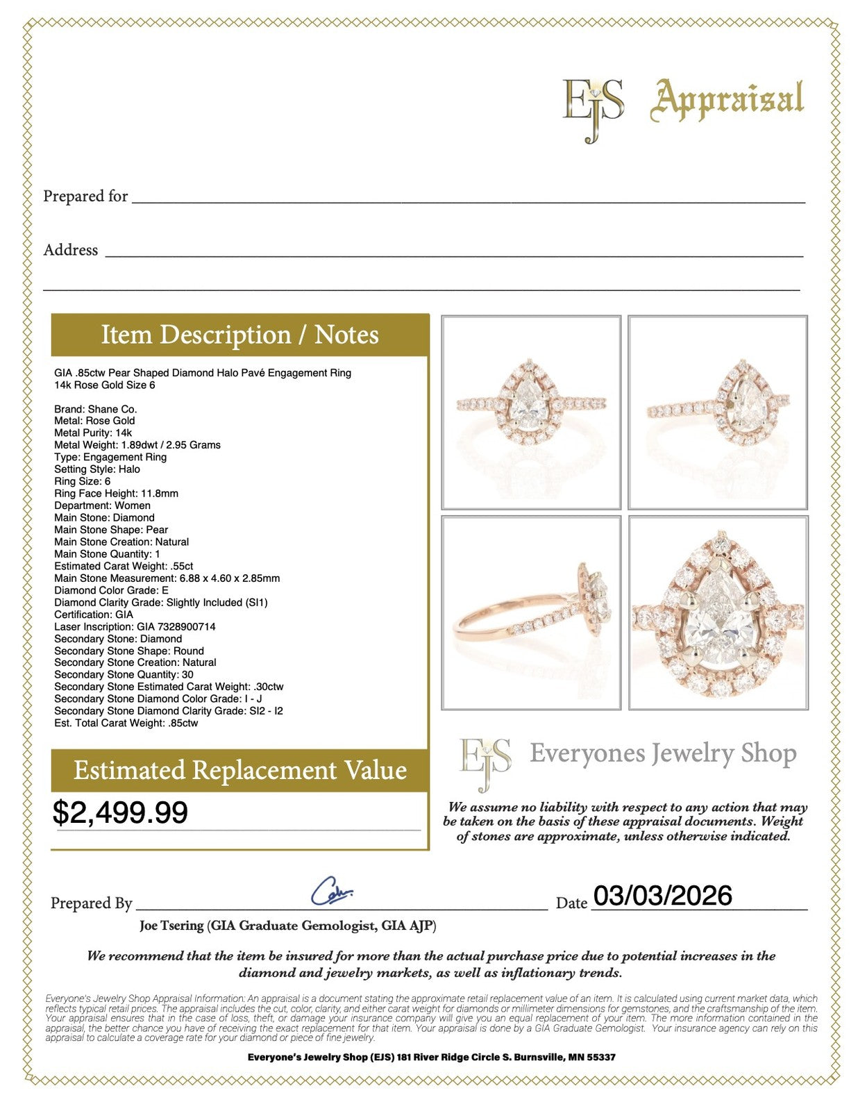 0.85ct Pear Diamond Halo Pavé Engagement Ring — GIA Certified, 14k Rose Gold