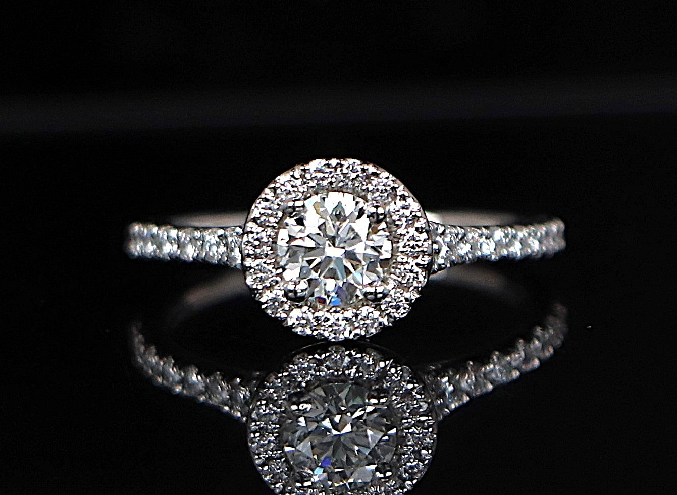 0.52ct Round Brilliant Diamond Engagement Ring — GIA Certified, Platinum