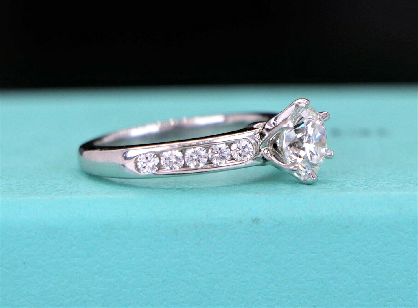 1.24ct Round Brilliant Diamond Channel Engagement Ring — GIA Certified, Platinum