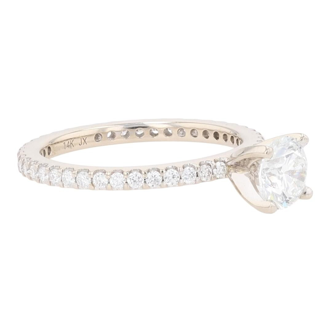 1.02ct Round Brilliant Diamond Solitaire Ring — GIA Certified, 14k White Gold