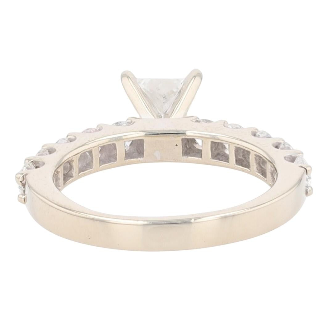 1.7ct Princess Cut Diamond Wedding Set — GIA Certified, 14k White Gold